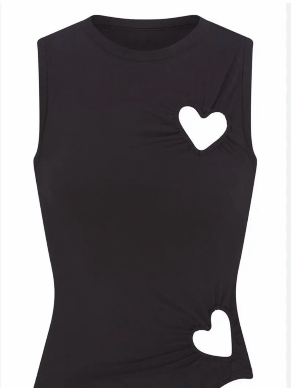 SKIMS Sleeveless Black Heart Cutout Tank Top - Picture 3 of 8